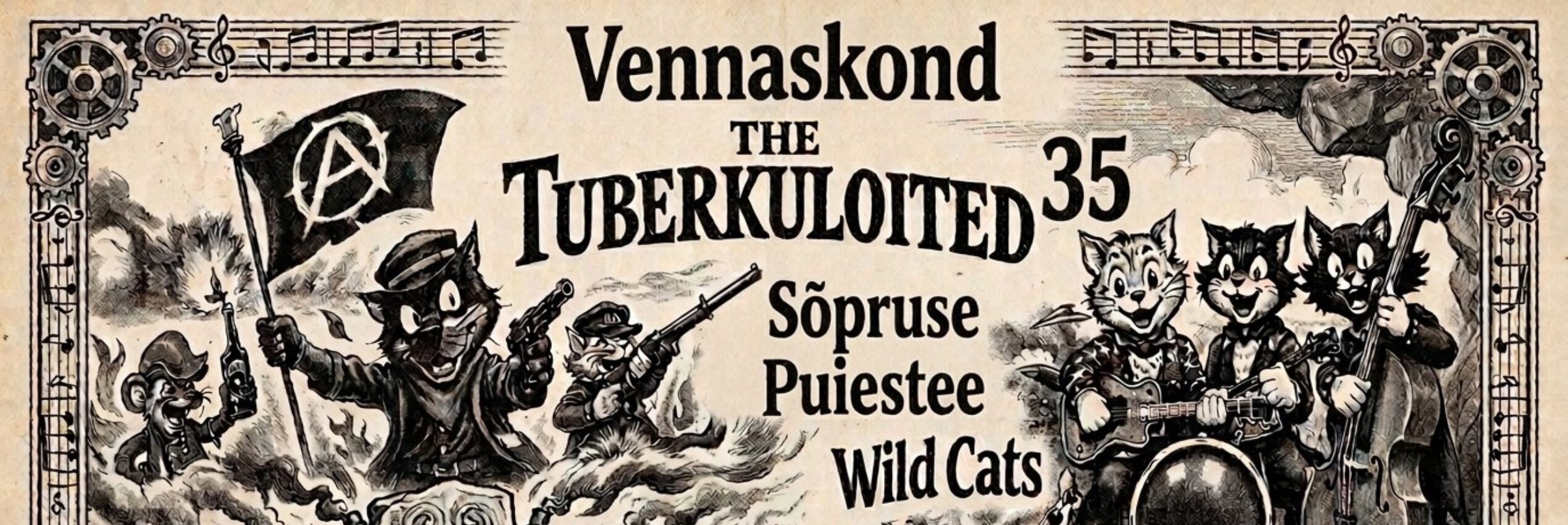 Kontsert: The Tuberkuloited, Vennaskond, Sõpruse Puiestee ja The Wild Cats.